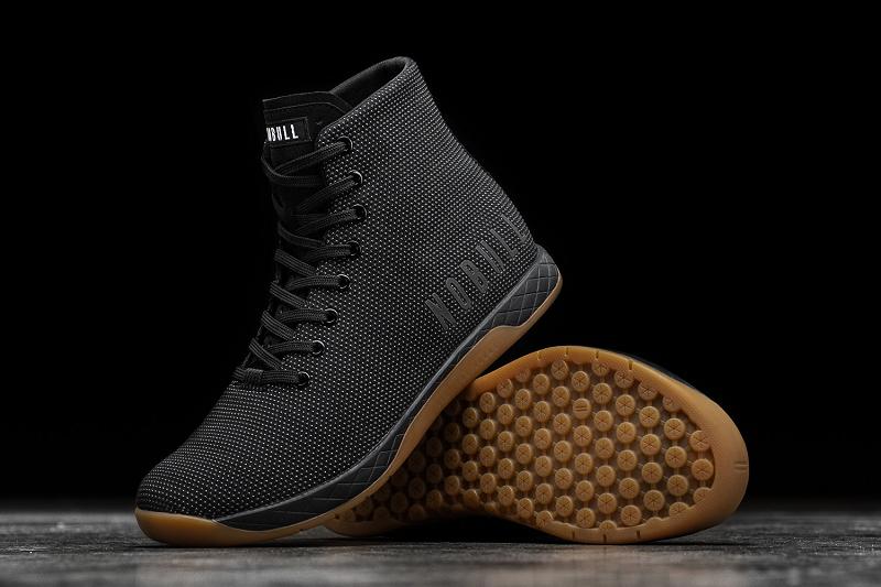 Black Nobull High-Top Gum Men's Trainers | CA F1284D